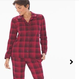 Soma 2 pc Matching Embraceable Long Sleeve Notch Collar Pajama Set